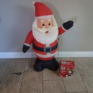Christmas Home Accent Holiday 42 in Lighted Santa Claus Airblown Inflatable